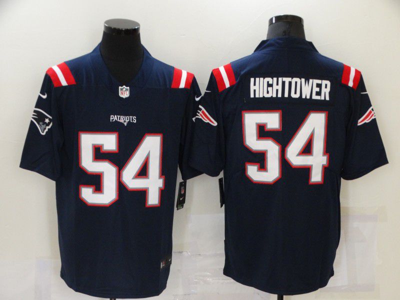 Men New England Patriots 54 Hightower Blue Nike Vapor Untouchable Limited 2021 NFL Jersey